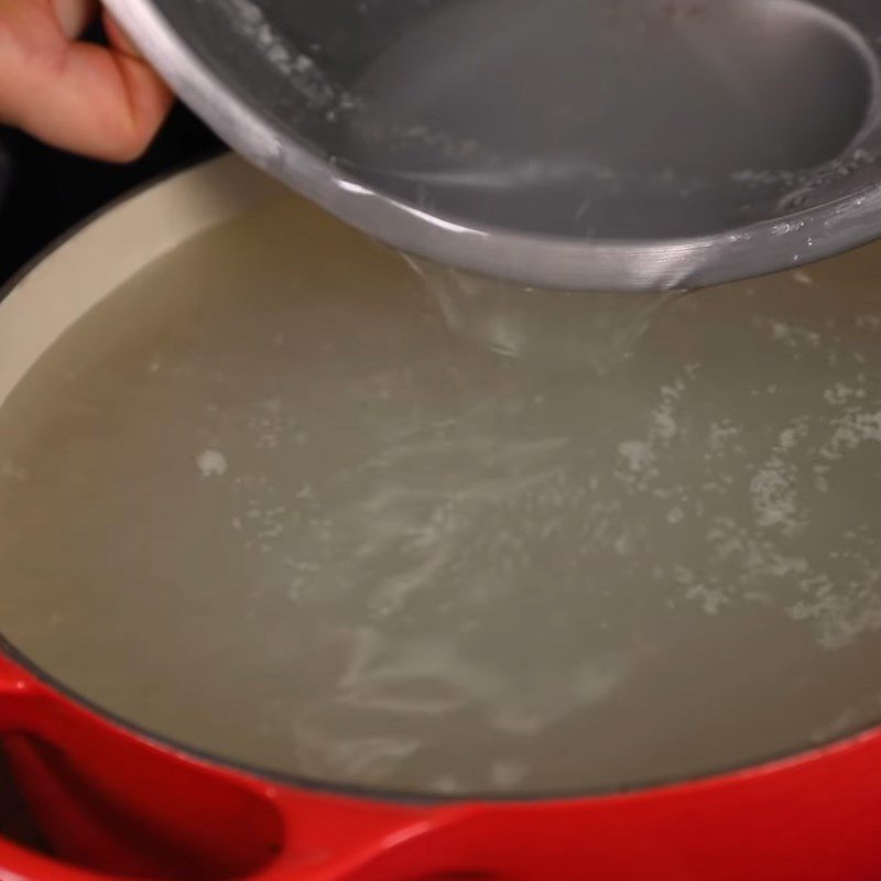 Step 5 Reheating the broth Korean oxtail soup