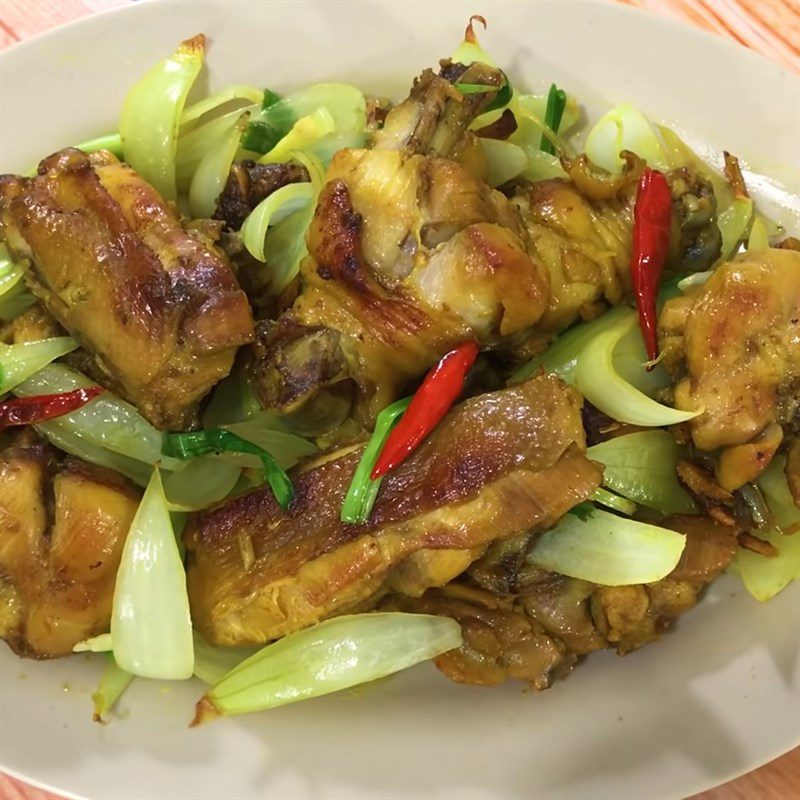 Step 5 Final Product Stir-fried Chicken with Turmeric