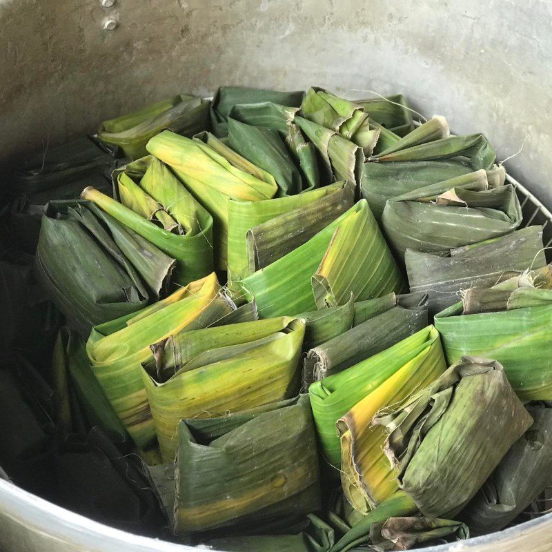 Step 4 Steaming the cake Sticky rice cake with mung bean filling (Recipe shared by a user)