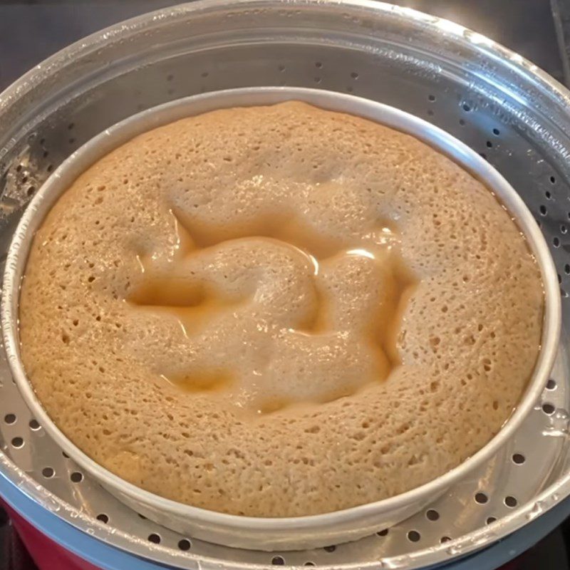 Step 4 Steaming the cake Steamed liver cake