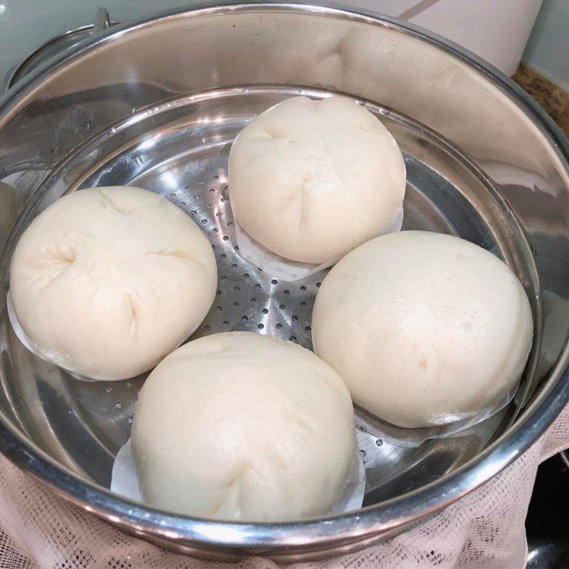 Step 3 Steam the buns Cheese xá xíu buns