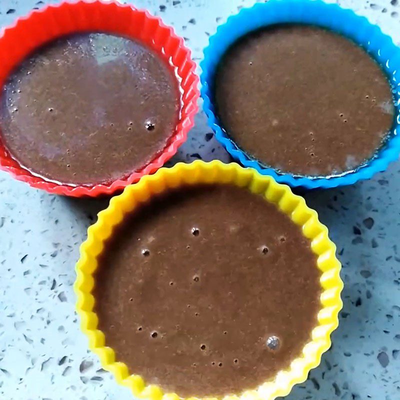 Step 4 Steaming Chocolate lava cake using a rice cooker