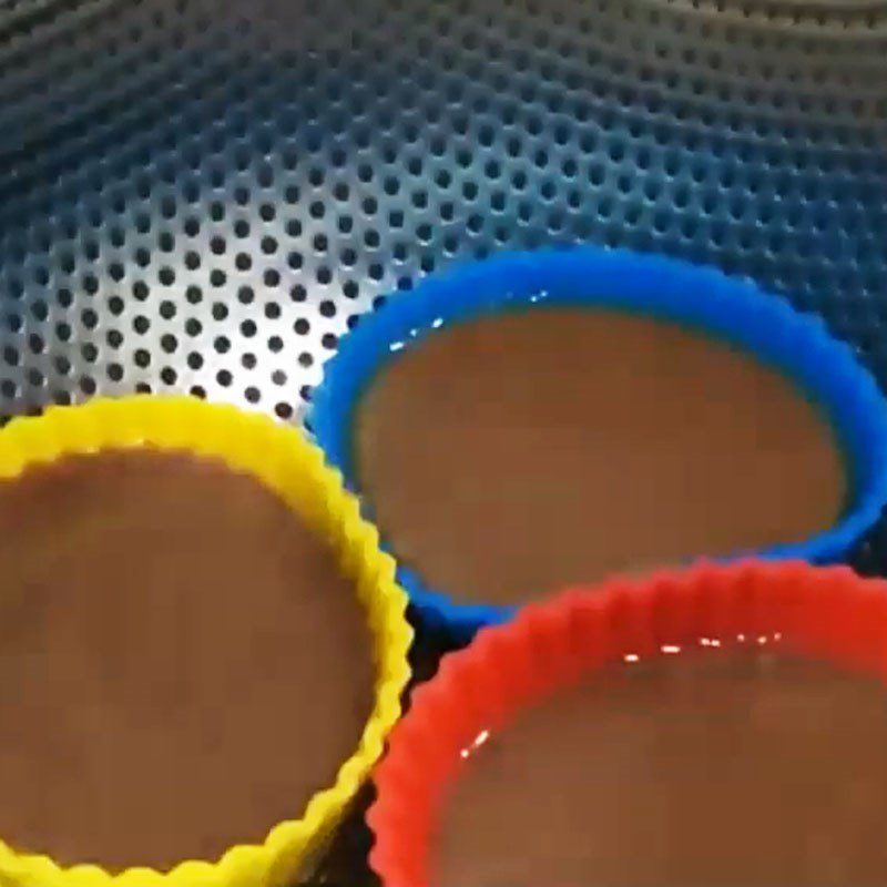 Step 4 Steaming Chocolate lava cake using a rice cooker