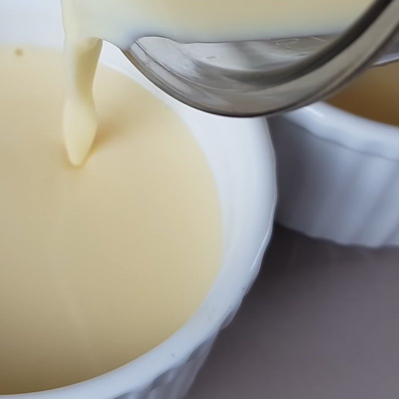 Step 4 Steaming the cake Condensed milk and fresh milk flan