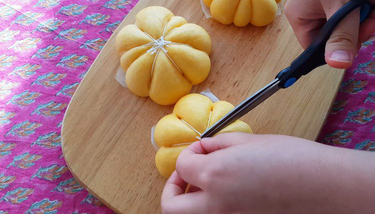 Step 8 Steam pumpkin buns