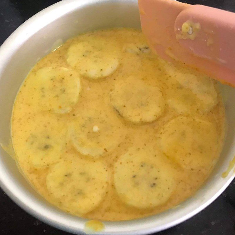 Step 3 Steamed Banana Cake Steamed banana cake with coconut milk using tapioca flour