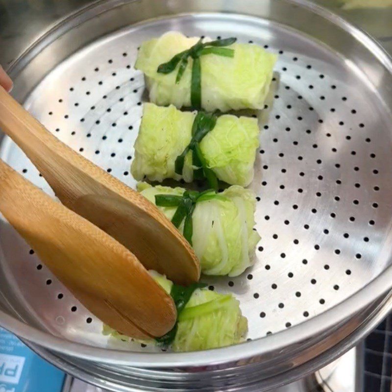 Step 5 Steamed Vegetarian Cabbage Rolls Cabbage rolls with tofu