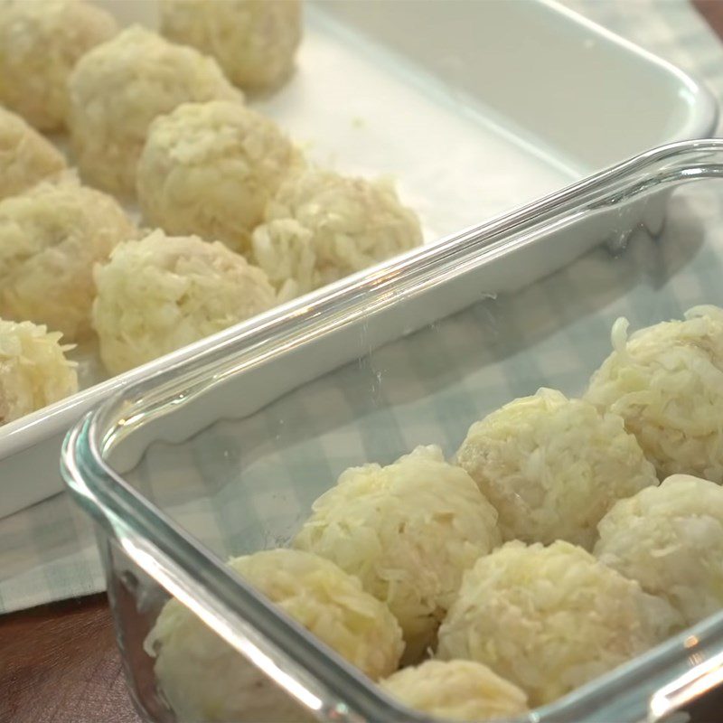 Step 4 Steam Cabbage Cabbage Bao