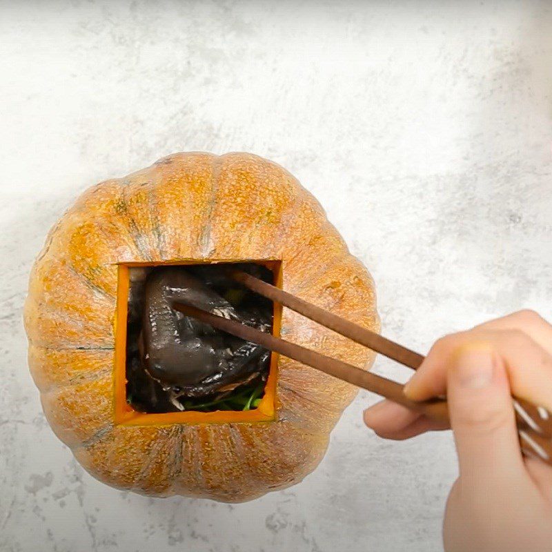 Step 4 Steamed Pumpkin Black Chicken