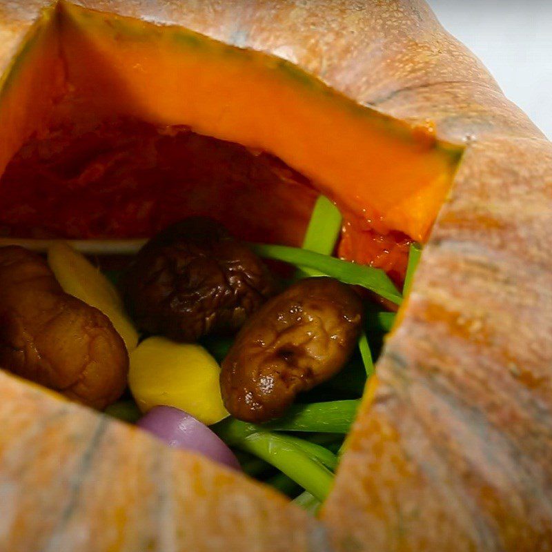 Step 4 Steamed Pumpkin Black Chicken