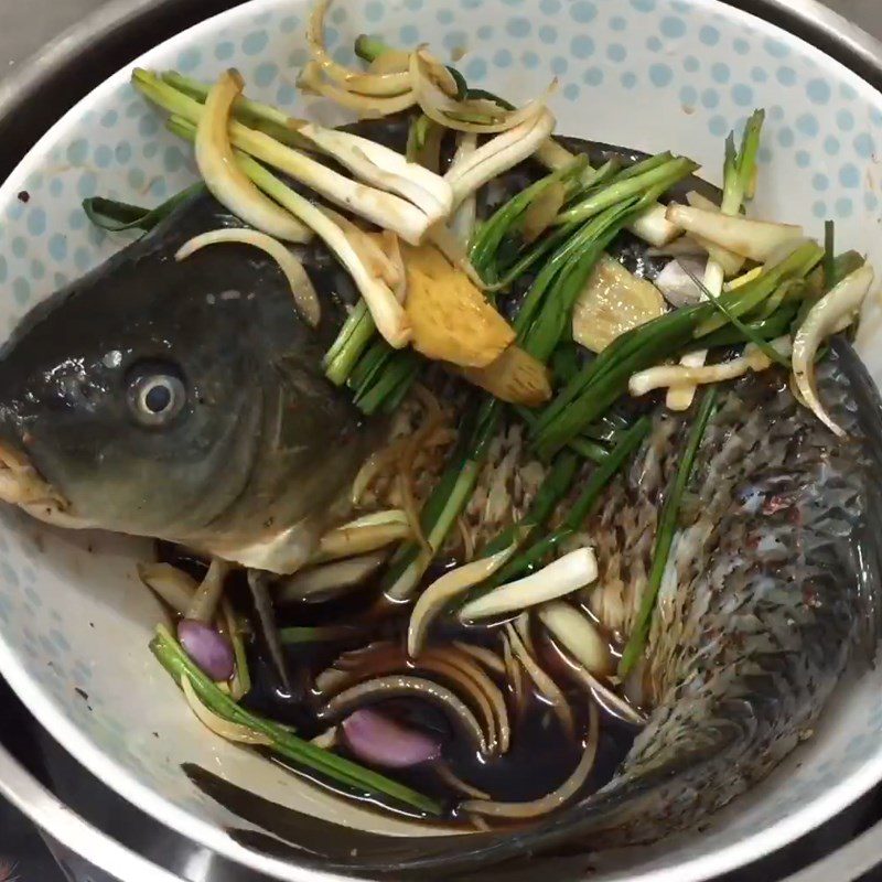 Step 5 Steam the fish Steamed carp with soy sauce