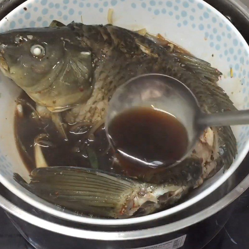 Step 5 Steam the fish Steamed carp with soy sauce