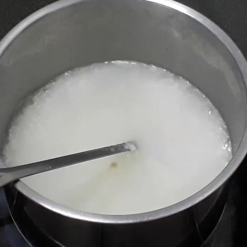 Step 4 Cooking porridge Fish porridge with water spinach