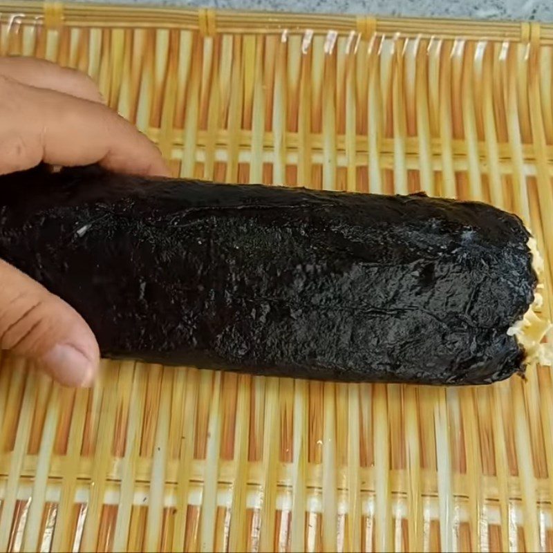 Step 4 Steaming the vegetarian mackerel