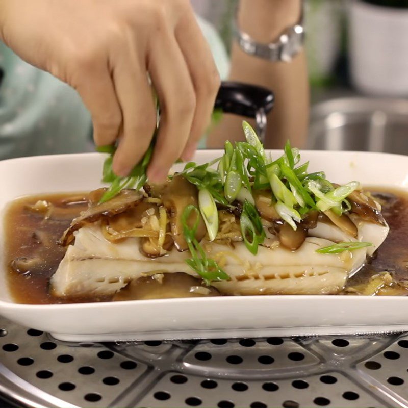 Step 5 Steamed Fish with Mushrooms