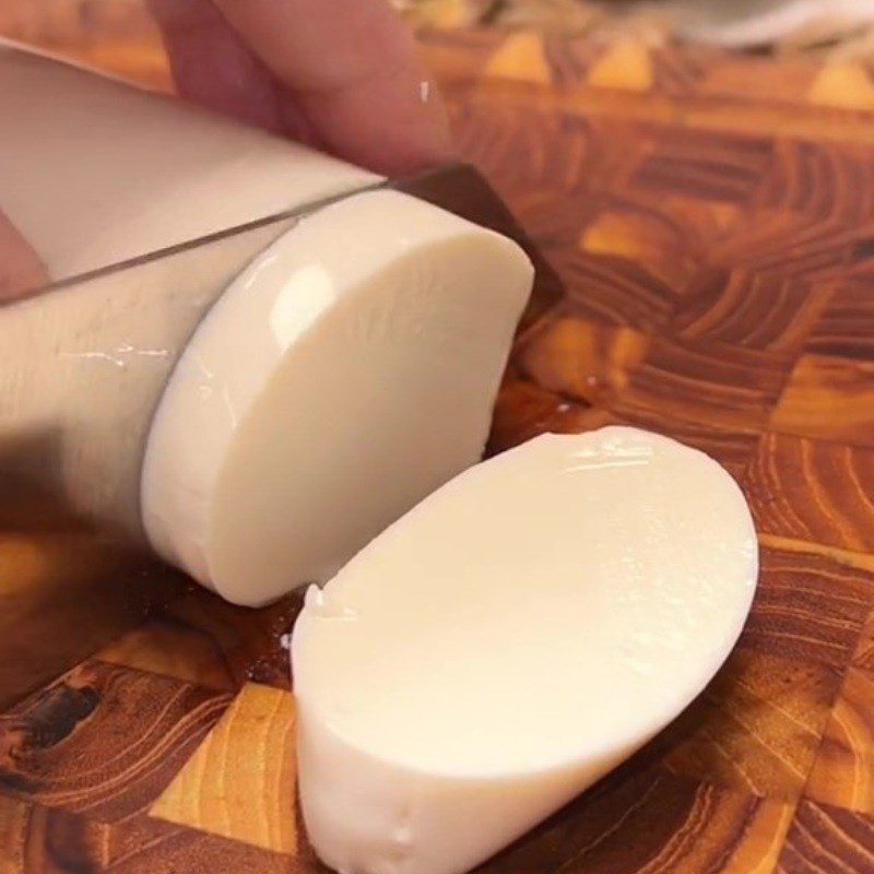 Step 1 Steaming soft tofu Tofu with Shiitake Mushroom Sauce