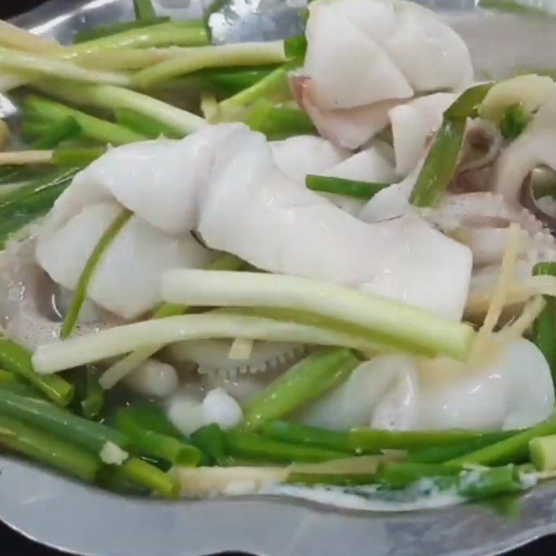 Step 3 Steamed Squid Sun-dried Squid Steamed with Ginger