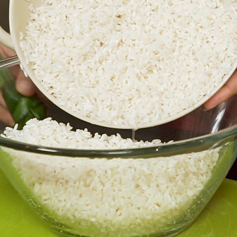 Step 2 Steam the Sticky Rice and Mung Beans for Durian Sticky Rice Rolls