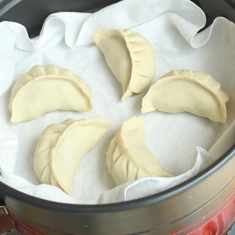 Step 5 Steaming Dumplings Pork Dumplings Steamed