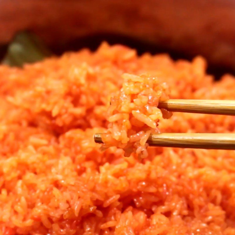 Step 5 Steamed sticky rice with mung beans