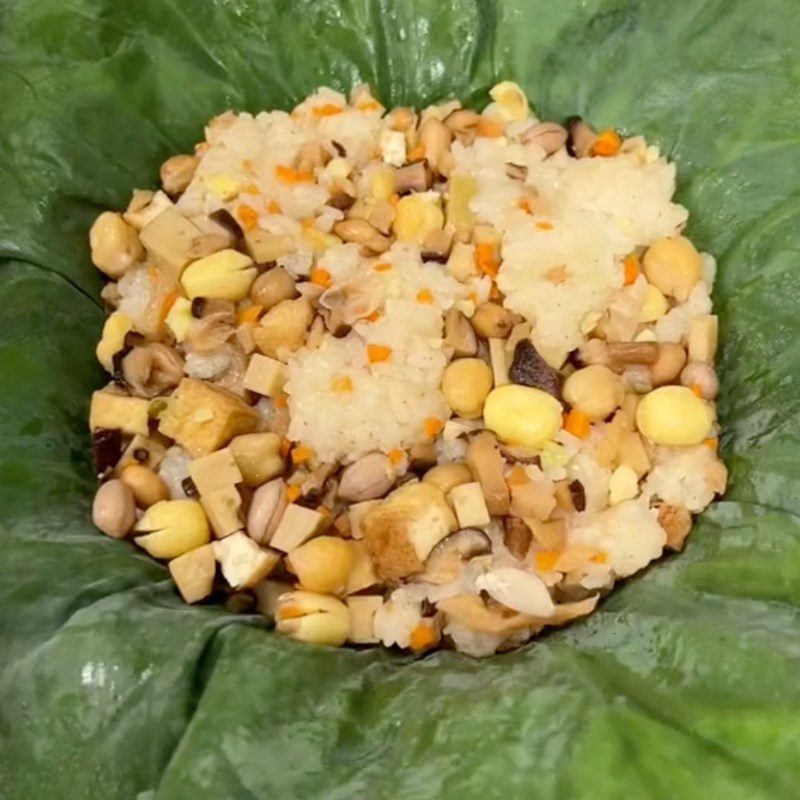 Step 5 Completion Vegan Sticky Rice Bowl (Recipe shared by Tiktok Vegan Kitchen XANH)