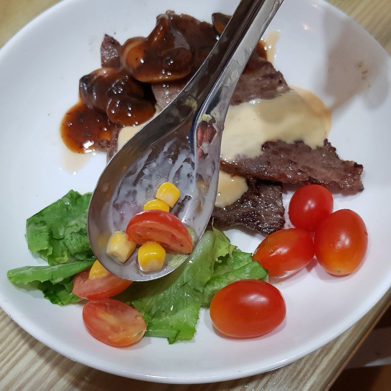 Step 7 Complete Cheese Sauce and Mushroom Beef Steak