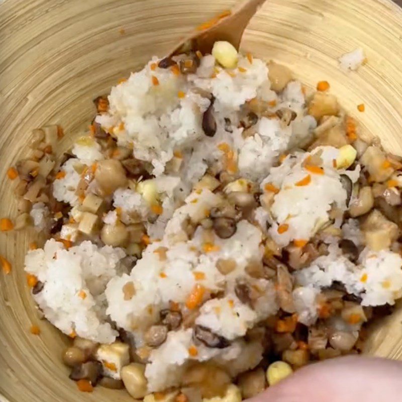 Step 5 Completion Vegan Sticky Rice Bowl (Recipe shared by Tiktok Vegan Kitchen XANH)