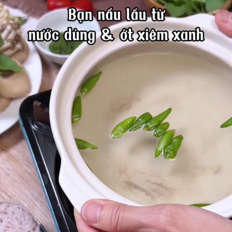 Step 4 Completion Mushroom hotpot with rice paddy herb