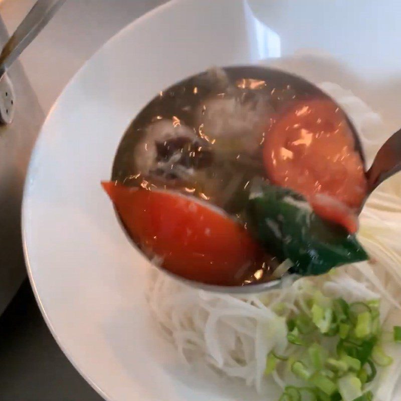 Step 5 Completion Grilled Pork Belly with Betel Leaves Noodles