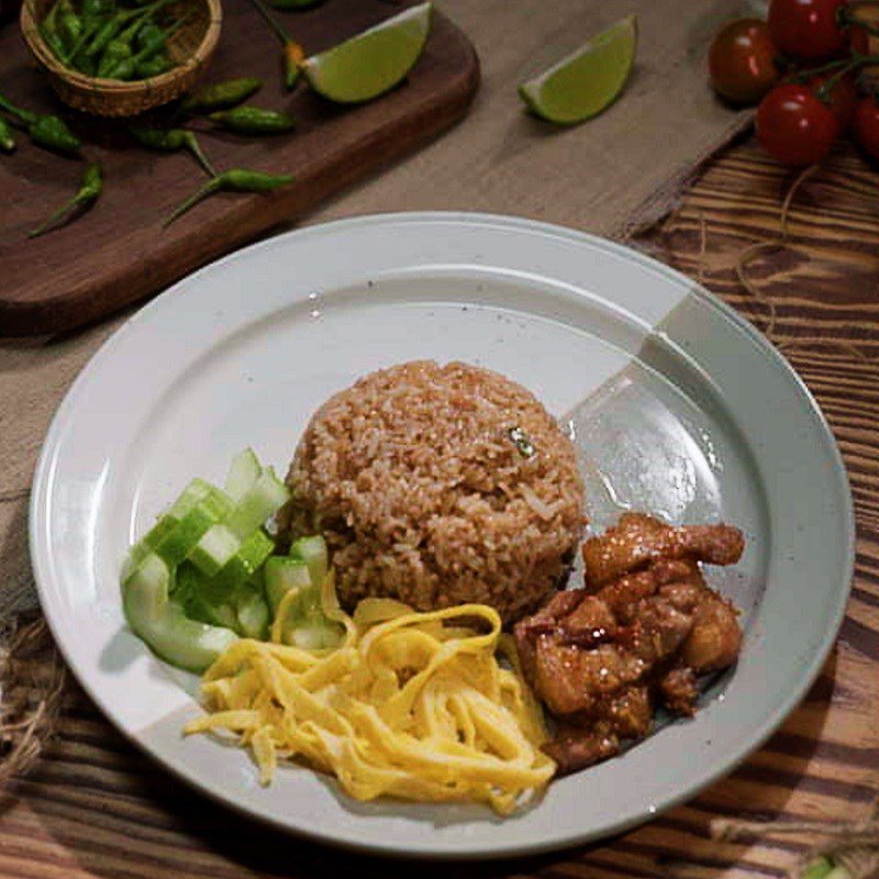 Step 4 Completion Fried rice with shrimp paste