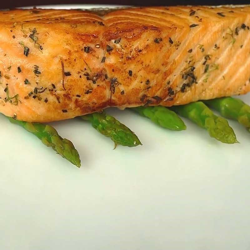 Step 7 Completion Pan-Seared Salmon with Cream Sauce