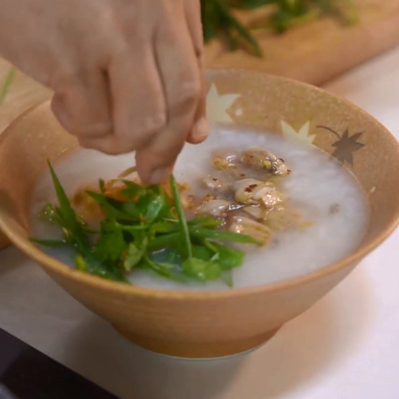 Step 4 Complete Clam Porridge Standard Nghệ An