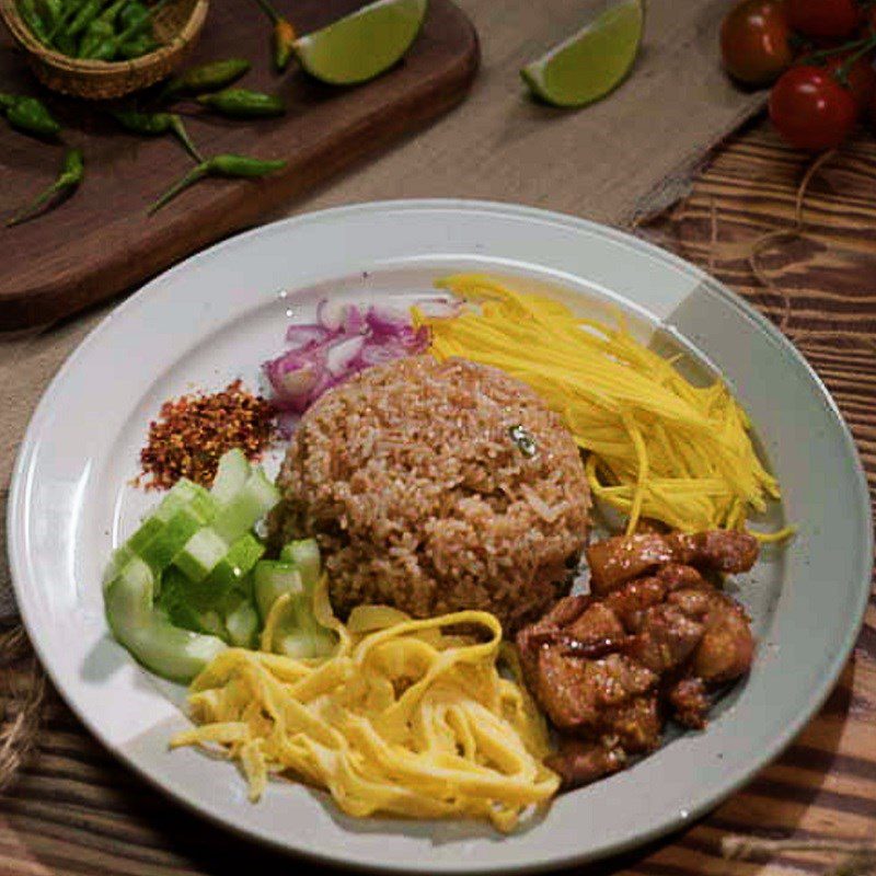 Step 4 Completion Fried rice with shrimp paste