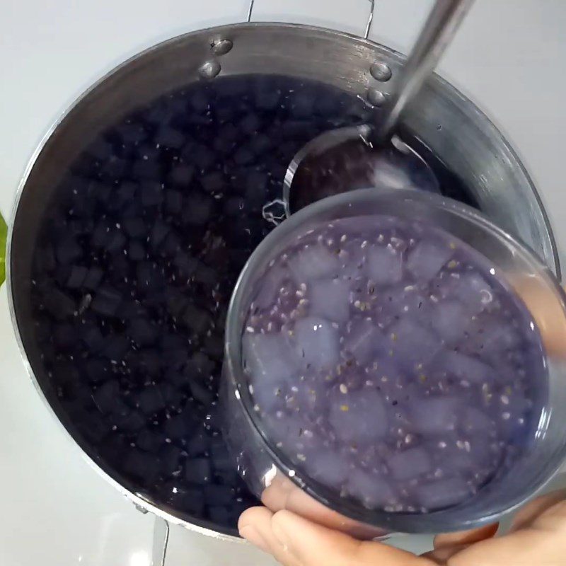 Step 4 Completion Aloe Vera Chia Seeds Butterfly Pea Flower