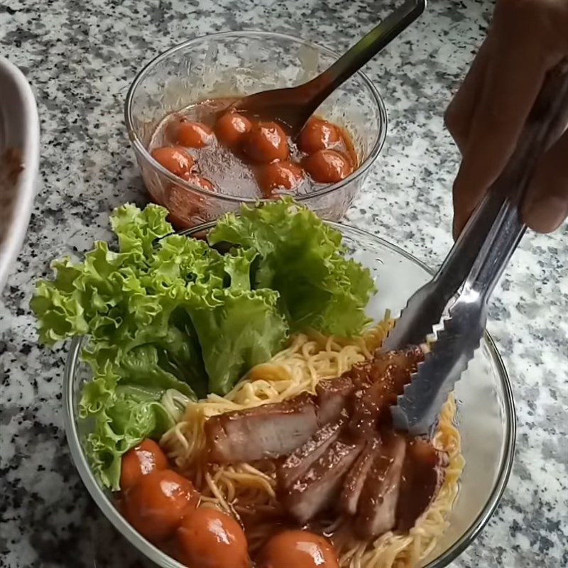 Step 5 Completion Char Siu Noodles