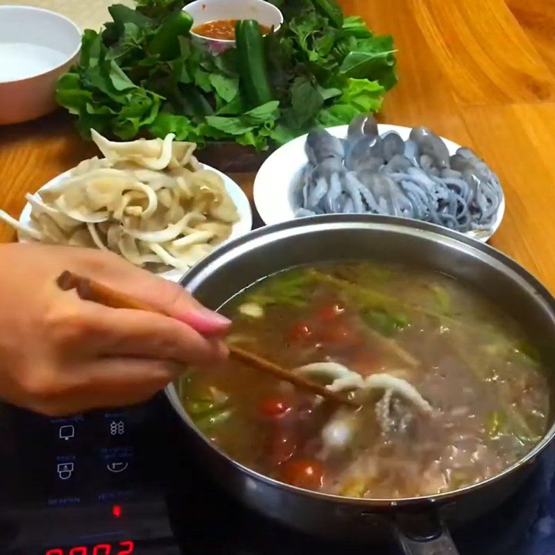 Step 4 Completion Octopus hot pot