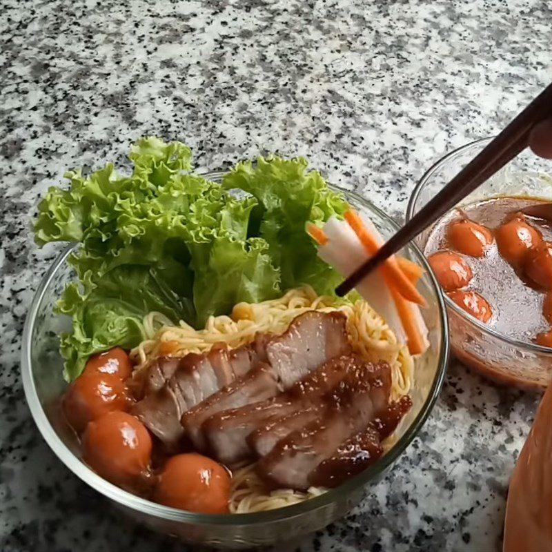 Step 5 Completion Char Siu Noodles