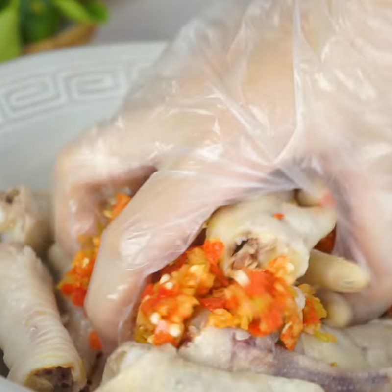 Step 3 Completion Chicken feet marinated with lemongrass and calamondin lime Thai style