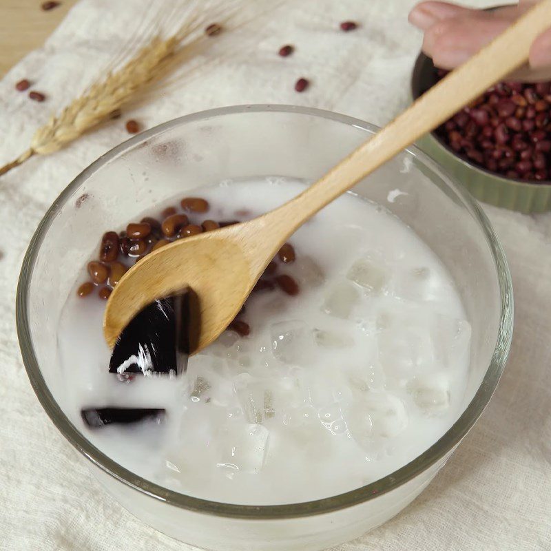 Step 5 Complete Red Bean Jelly with Coconut Milk