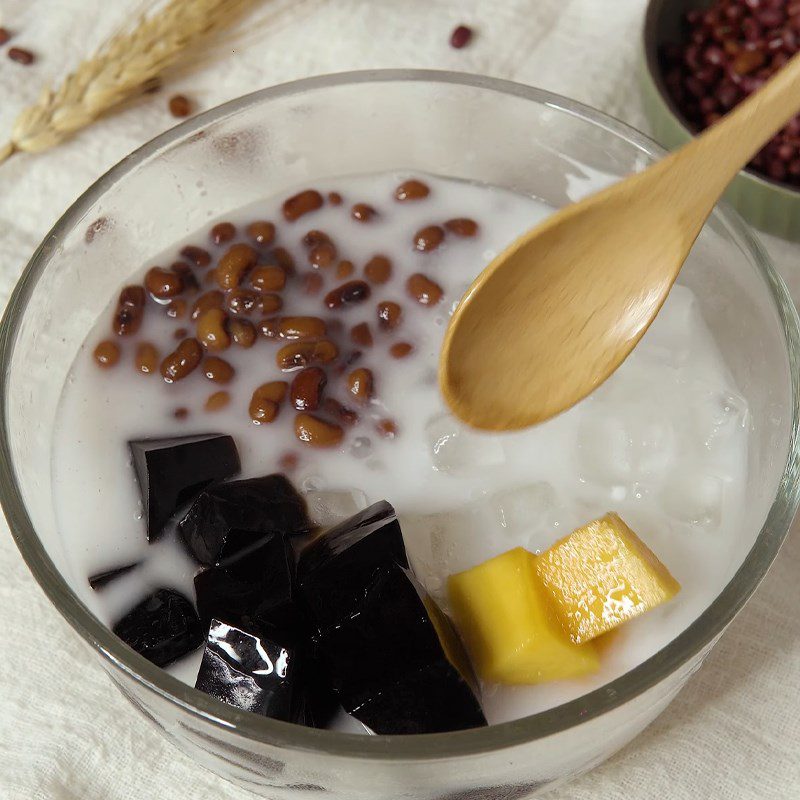 Step 5 Complete Red Bean Jelly with Coconut Milk