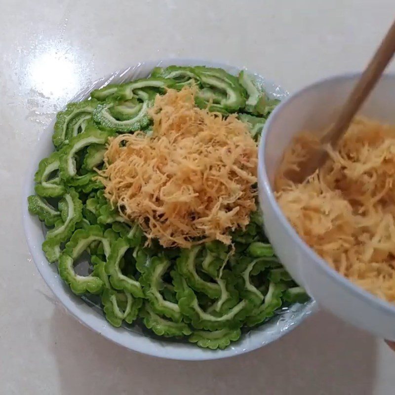 Step 2 Completion of Bitter Melon Salad with Pork Floss