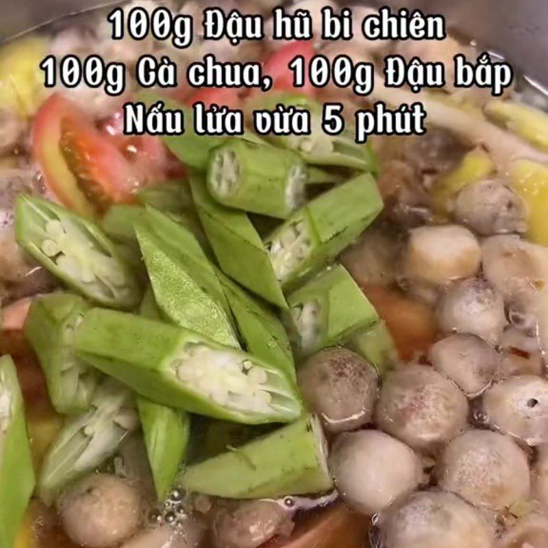 Step 3 Cooking soup Sour soup with wild sunflower (Recipe shared from Tiktok Vegetarian Kitchen XANH)