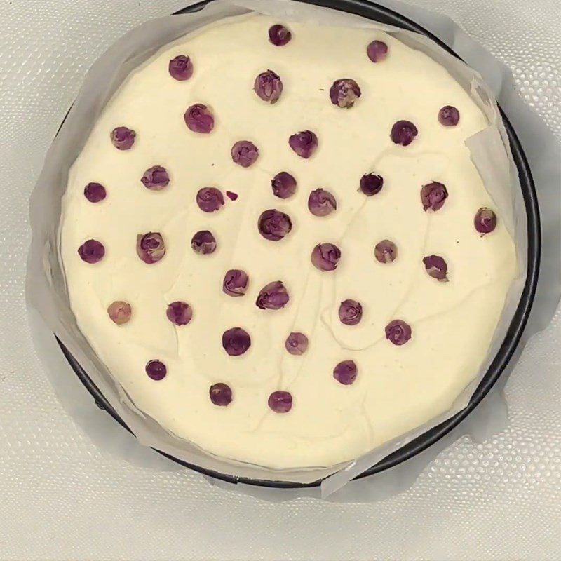 Step 8 Completion White chocolate mousse cake with rose jelly