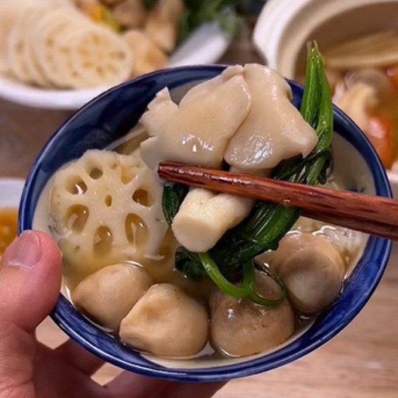 Step 4 Completion Vegetarian Lotus Root Hot Pot