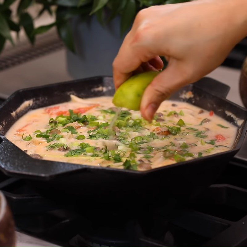 Step 4 Completion Coconut Chicken Soup Thai Style - Tom Kha Gai