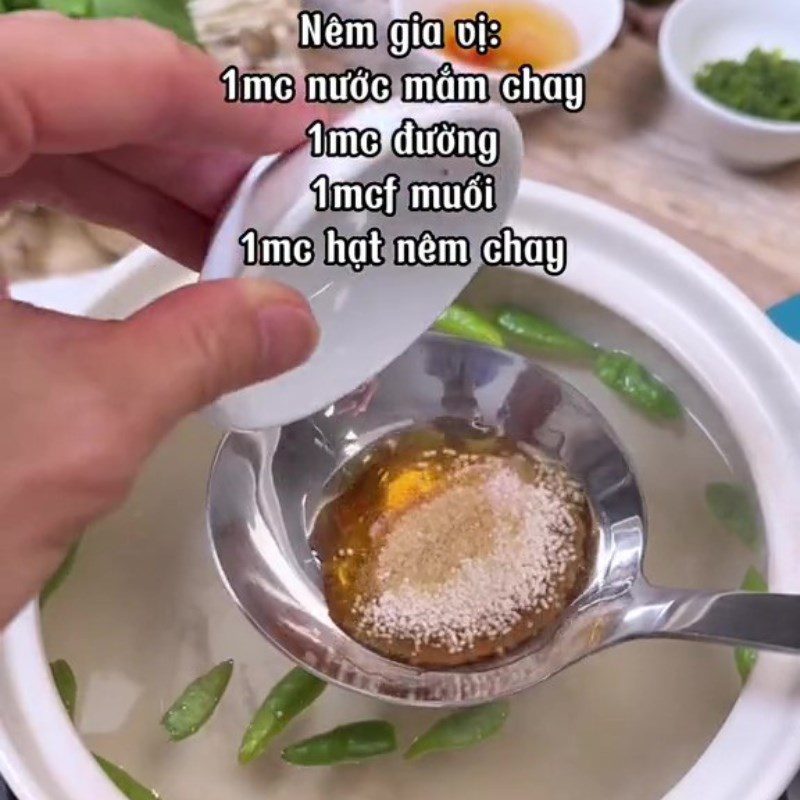 Step 4 Completion Mushroom hotpot with rice paddy herb