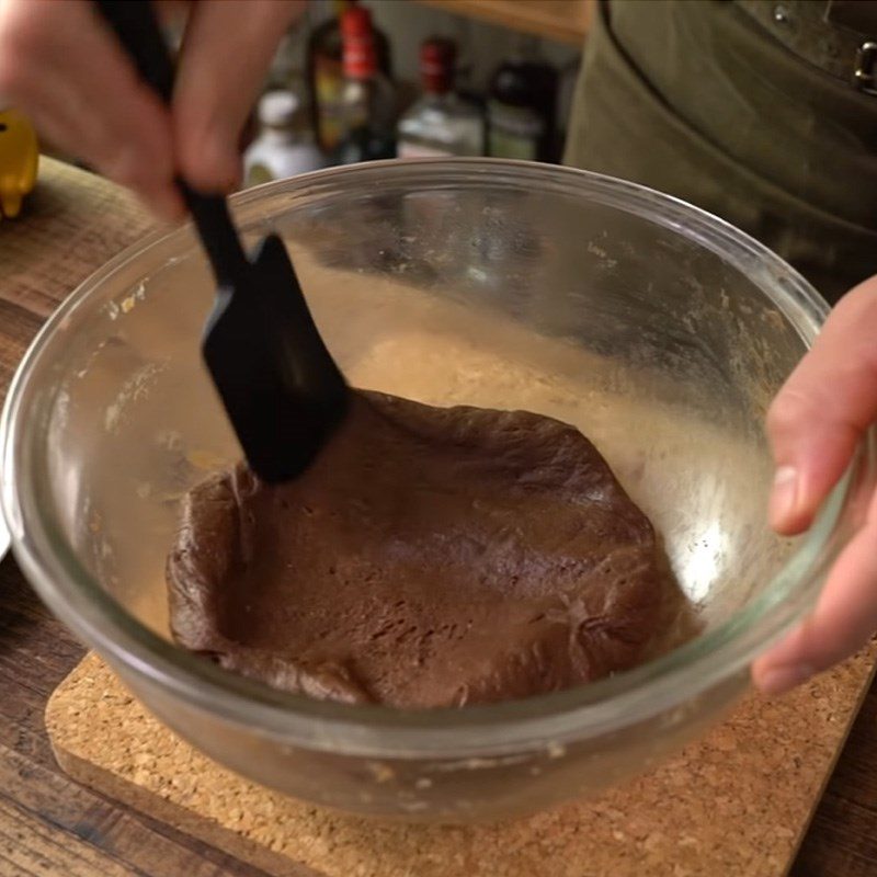 Step 6 Complete the cake dough Chocolate stollen cake