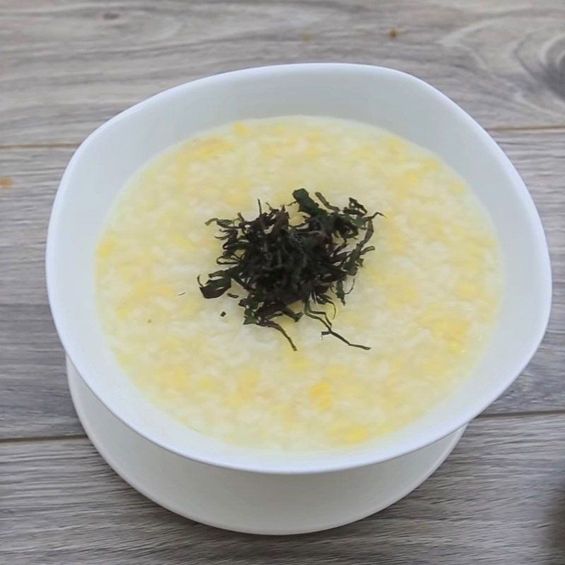 Step 3 Completion (cutting vegetables, sprinkling vegetables) Green bean porridge with perilla