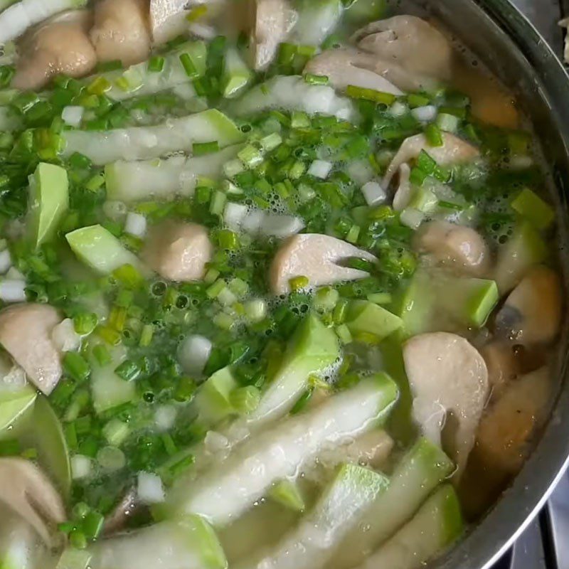 Step 3 Complete the gourd porridge Green bean porridge with gourd