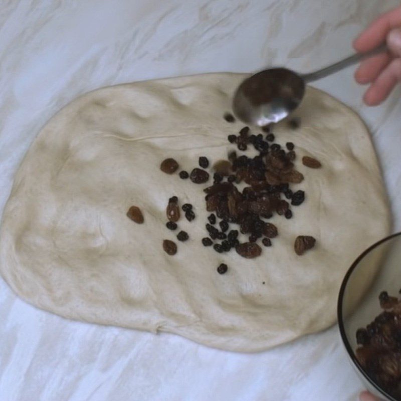 Step 5 Finishing the dough Stollen cake with almond filling